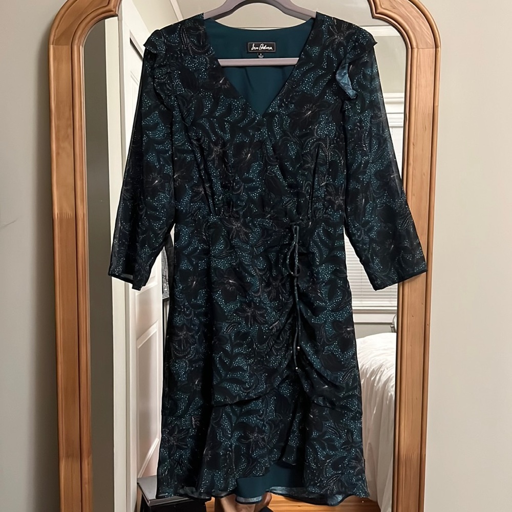 Sam Edelman- Floral Ruched Chiffon Dress